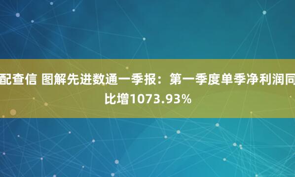 配查信 图解先进数通一季报：第一季度单季净利润同比增1073.93%