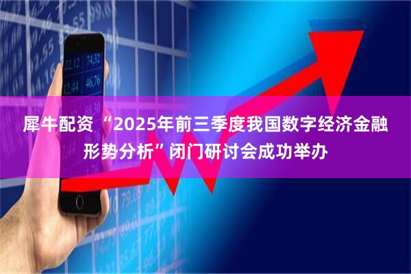 犀牛配资 “2025年前三季度我国数字经济金融形势分析”闭门研讨会成功举办